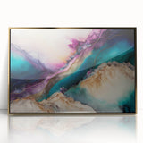 Framed abstract wall art featuring gold acrylic strokes on a textured background, perfect for modern home decor, adding elegance and style to any space.