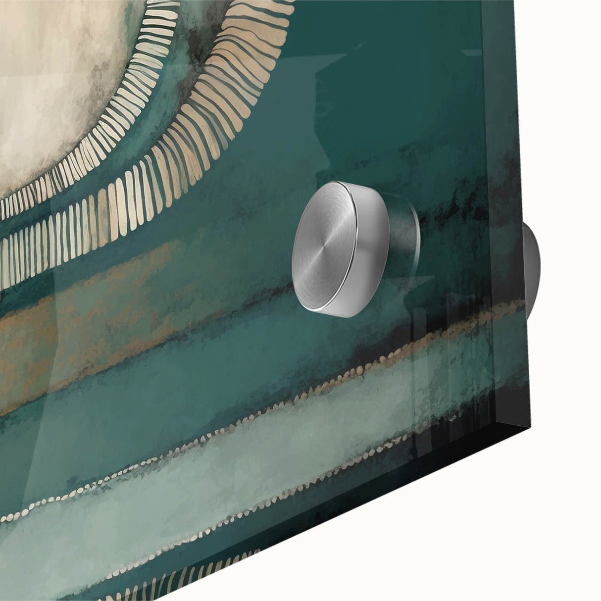 Close-up of abstract strokes wall art featuring vibrant colors and intricate textures, printed on acrylic glass, ideal for modern home decor.