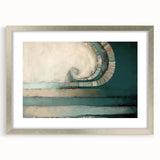 Abstract wall art featuring dynamic multicolored strokes in a silver frame with matting, designed to enhance modern interiors and create a vibrant atmosphere.