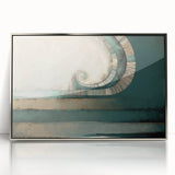 Framed abstract wall art featuring vibrant silver strokes on a textured acrylic background, perfect for modern home decor and artistic interior design.