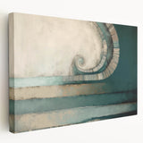 Abstract wall art canvas featuring bold strokes in vibrant hues of blue, orange, and yellow, showcasing a modern artistic design that enhances contemporary decor.