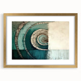 Abstract strokes wall art framed in gold with a white mat, showcasing a modern design featuring vibrant colors and fluid shapes, ideal for contemporary decor.