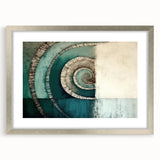 Abstract wall art featuring colorful strokes in a silver frame with a mat, showcasing a modern design ideal for contemporary home decor or office spaces.