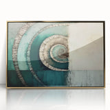 Framed acrylic wall art showcasing abstract golden strokes on a white background, perfect for modern home decor. Ideal for adding elegance to any room.