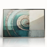 Framed abstract wall art featuring vibrant silver and acrylic strokes, perfect for modern home decor, enhancing any living space with artistic flair.