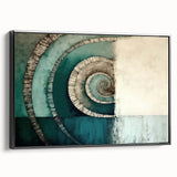 Framed canvas wall art showcasing abstract strokes in black, perfect for modern decor. Side view emphasizes depth and texture, ideal for living spaces.