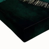 Close-up of a vibrant abstract strokes wall art design on stretched canvas, showcasing rich colors and dynamic brushwork, perfect for modern home decor.