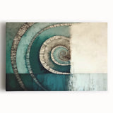 Abstract wall art featuring vibrant strokes in blue, orange, and yellow hues on stretched canvas, adding modern flair to home decor. Ideal for contemporary settings.