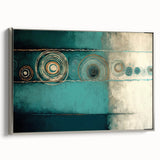 Abstract wall art featuring dynamic silver strokes on a framed canvas, showcasing a modern design ideal for contemporary decor, viewed from the side.