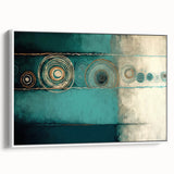 Framed canvas wall art featuring abstract strokes in soft pastel colors, displayed in a stylish white frame, perfect for modern home decor accents.