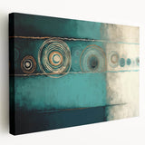 Abstract canvas wall art featuring vibrant strokes in shades of blue, yellow, and pink, showcasing a modern design that enhances contemporary home decor. Ideal for living rooms or creative spaces, this stretched canvas adds a splash of color and artistic flair to any wall.