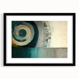 Framed abstract strokes wall art featuring bold black and white swirls on a textured mat, perfect for modern home decor and artistic interiors.