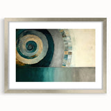 Abstract wall art featuring colorful strokes in a silver frame with a mat, showcasing a contemporary design ideal for modern home decor. Perfect for adding vibrancy to any room while enhancing the aesthetic appeal.