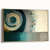 Framed abstract wall art featuring dynamic gold strokes on a textured canvas, displayed in a stylish frame, perfect for modern home decor.