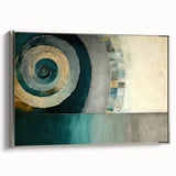 Framed canvas wall art showcasing abstract silver strokes on a textured background, highlighting modern design aesthetics in a chic, contemporary setting.