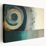 Abstract strokes wall art on stretched canvas, showcasing vibrant colors and dynamic brushwork, set against a neutral backdrop for modern decor.