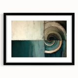 Abstract strokes wall art in a sleek black frame with mat, showcasing an elegant modern design suitable for contemporary decor. Perfect for home or office styling.