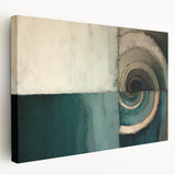 Abstract strokes wall art on stretched canvas showcasing vibrant colors like blue, gold, and red. Ideal for modern decor, adding a dynamic touch to any space.