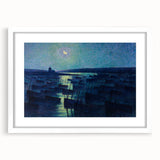 Modern Wall Art - Moonlit Boats by Maximilien Luce