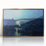 Modern Wall Art - Moonlit Boats by Maximilien Luce