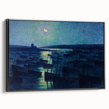 Modern Wall Art - Moonlit Boats by Maximilien Luce
