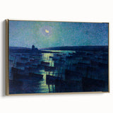 Modern Wall Art - Moonlit Boats by Maximilien Luce