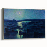 Modern Wall Art - Moonlit Boats by Maximilien Luce