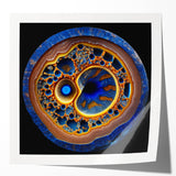 Abstract wall art print showcasing vibrant, colorful strokes in a glossy finish, perfect for modern decor. Ideal for adding a contemporary touch to living spaces.