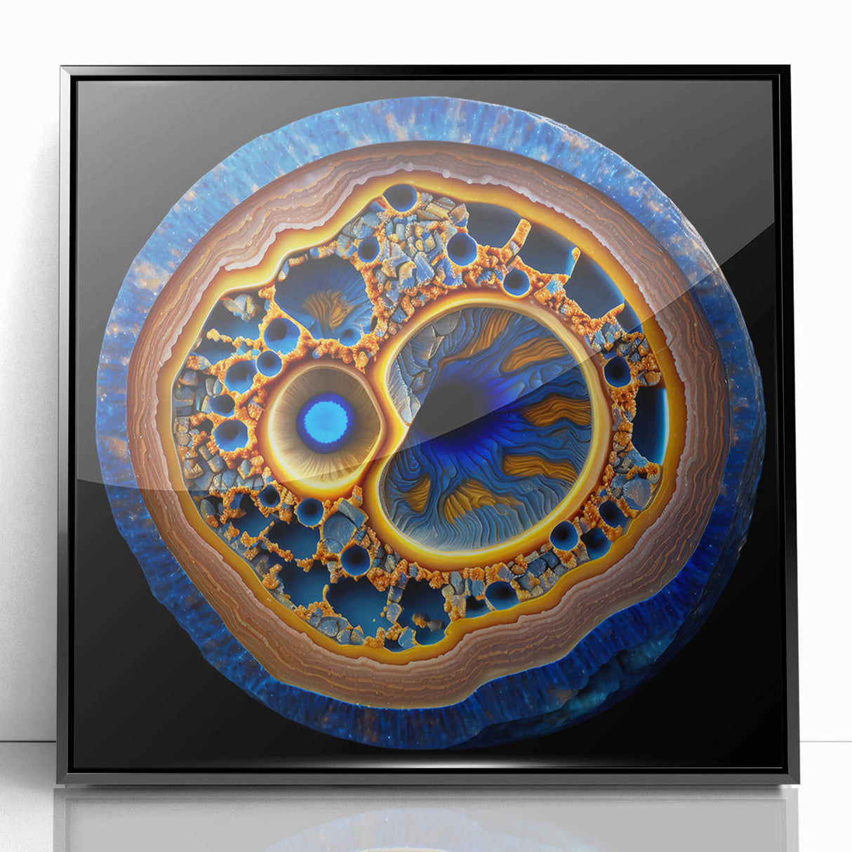 Framed abstract wall art featuring dynamic black strokes on a white background, adding a modern touch to home decor, ideal for living rooms or offices.