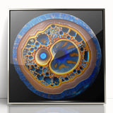 Framed abstract wall art featuring dynamic silver strokes on a textured background, ideal for modern decor, adding elegance to any room setting.