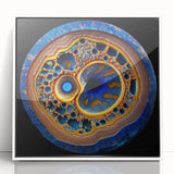 Framed abstract strokes wall art in white acrylic, showcasing a modern design with dynamic lines and subtle color variations, ideal for contemporary decor.