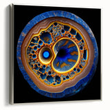 Framed canvas wall art showcasing abstract strokes in a silver frame, emphasizing modern design elements, ideal for contemporary home decor.