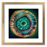 Abstract wall art featuring dynamic strokes in shades of gold and cream, framed with a matte finish, perfect for modern home decor. This stylish piece adds a touch of elegance to any room, enhancing artistic ambiance and complementing contemporary interiors.