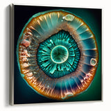 Framed abstract strokes wall art on a silver canvas, showcasing dynamic colors and textures, ideal for modern home décor and artistic interiors.