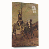 Modern Wall Art - Don Quixote & Sancho Panza | Abstract Rider Print