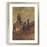 Modern Wall Art - Don Quixote & Sancho Panza | Abstract Rider Print