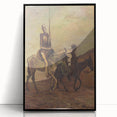 Modern Wall Art - Don Quixote & Sancho Panza | Abstract Rider Print