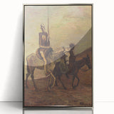 Modern Wall Art - Don Quixote & Sancho Panza | Abstract Rider Print