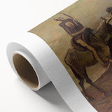 Modern Wall Art - Don Quixote & Sancho Panza | Abstract Rider Print
