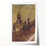 Modern Wall Art - Don Quixote & Sancho Panza | Abstract Rider Print