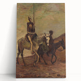 Modern Wall Art - Don Quixote & Sancho Panza | Abstract Rider Print