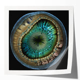 Abstract wall art print showcasing vibrant colored strokes in bold hues of blue, pink, and yellow. Perfect for modern decor to add a dynamic touch to any space.