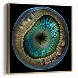 Framed abstract wall art featuring dynamic silver and gold strokes on a canvas, set against a neutral backdrop, perfect for modern home decor.