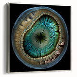 Abstract strokes wall art featuring dynamic, colorful patterns on a framed canvas with a sleek silver frame, ideal for modern home decor.