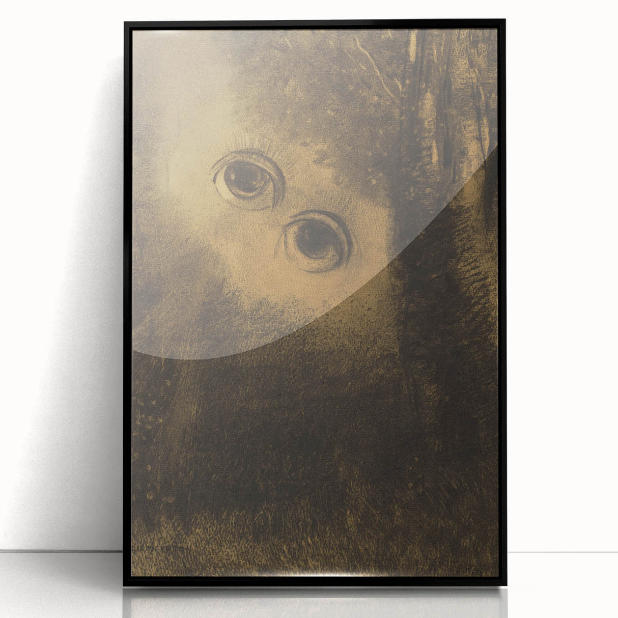 Modern Wall Art - Eyes in the Forest | Abstract Surrealist Print