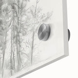 Black & White Forest Sketch – Minimalist Living Room Wall Art