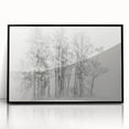 Black & White Forest Sketch – Minimalist Living Room Wall Art