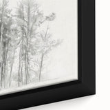 Black & White Forest Sketch – Minimalist Living Room Wall Art