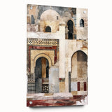 Abstract architectural wall art featuring a sleek acrylic glass design, displayed from a side view with visible mounting pins, ideal for modern interiors.