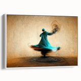 Framed abstract figurative wall art on canvas showcasing a minimalist design with soft white tones, presented in a stylish side view for modern decor.